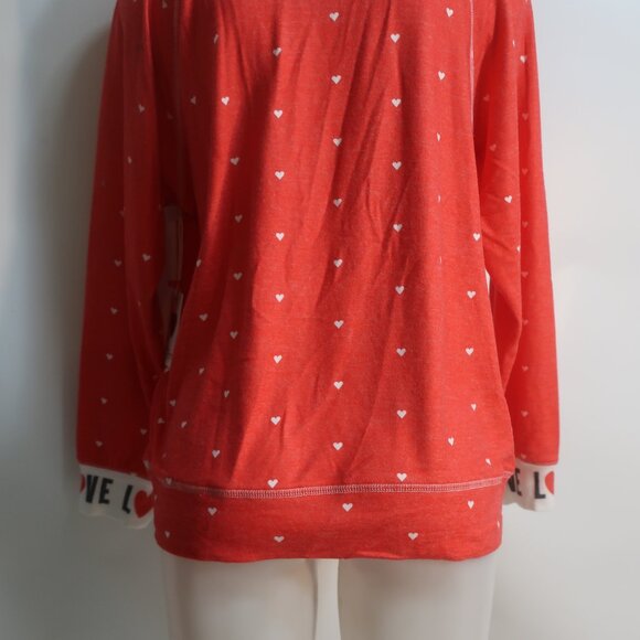 NWT Womens P. J Salvage Red, White Hearts Sweater XL - Picture 5 of 6